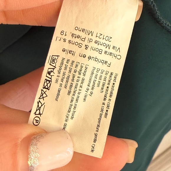 LA PETITE ROBE CHIARA BONI Women's Dark Green V-Neck Wrap Front Ruched Dress - Picture 5 of 6